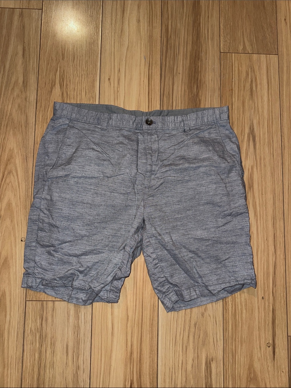 Men's Calvin Klein Slim Fit Lightweight Chambray Shorts - Gray